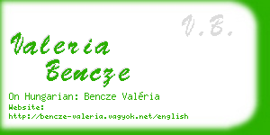 valeria bencze business card